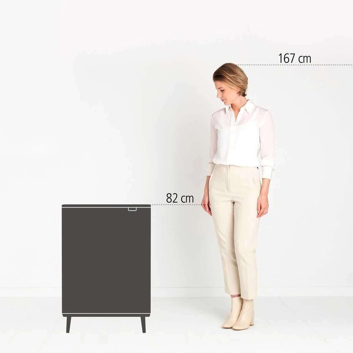 Brabantia Bo Touch Bin Hi Afvalemmer 2 X 30 L - Zwart - Afbeelding 3