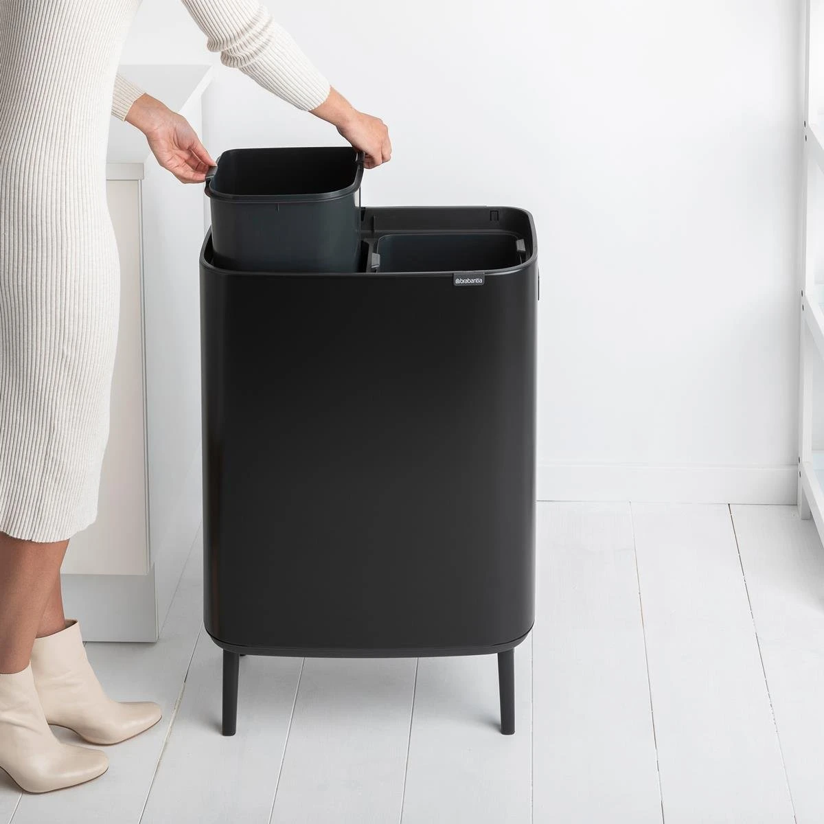 Brabantia Bo Touch Bin Hi Afvalemmer 2 X 30 L - Zwart - Afbeelding 11