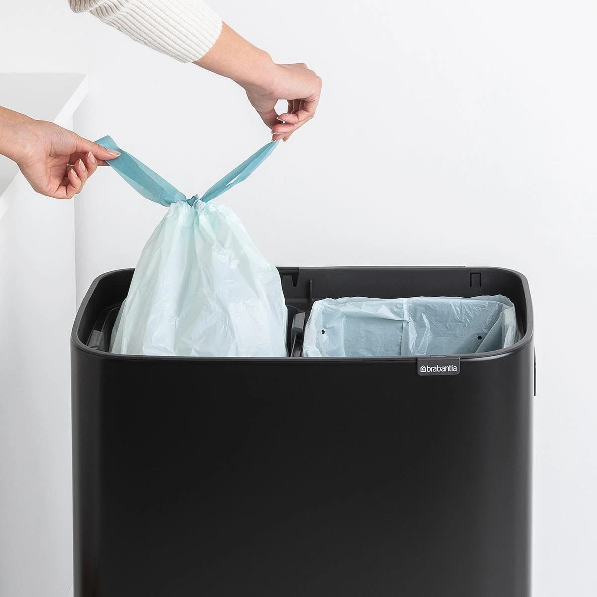 Brabantia Bo Touch Bin Hi Afvalemmer 2 X 30 L - Zwart - Afbeelding 16
