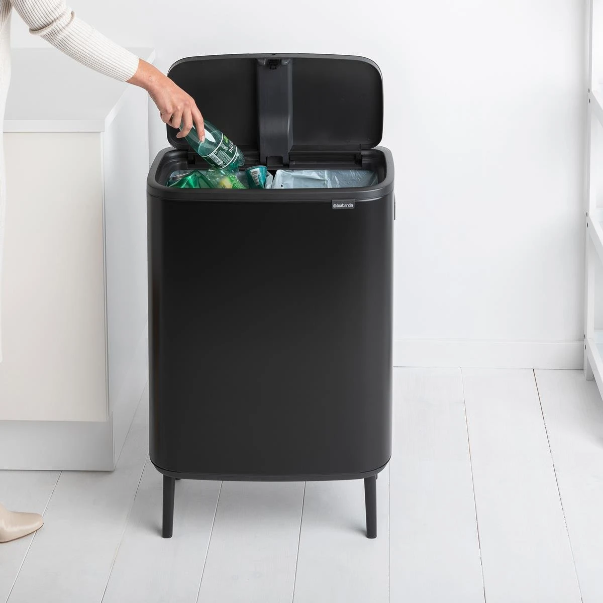 Brabantia Bo Touch Bin Hi Afvalemmer 2 X 30 L - Zwart - Afbeelding 17