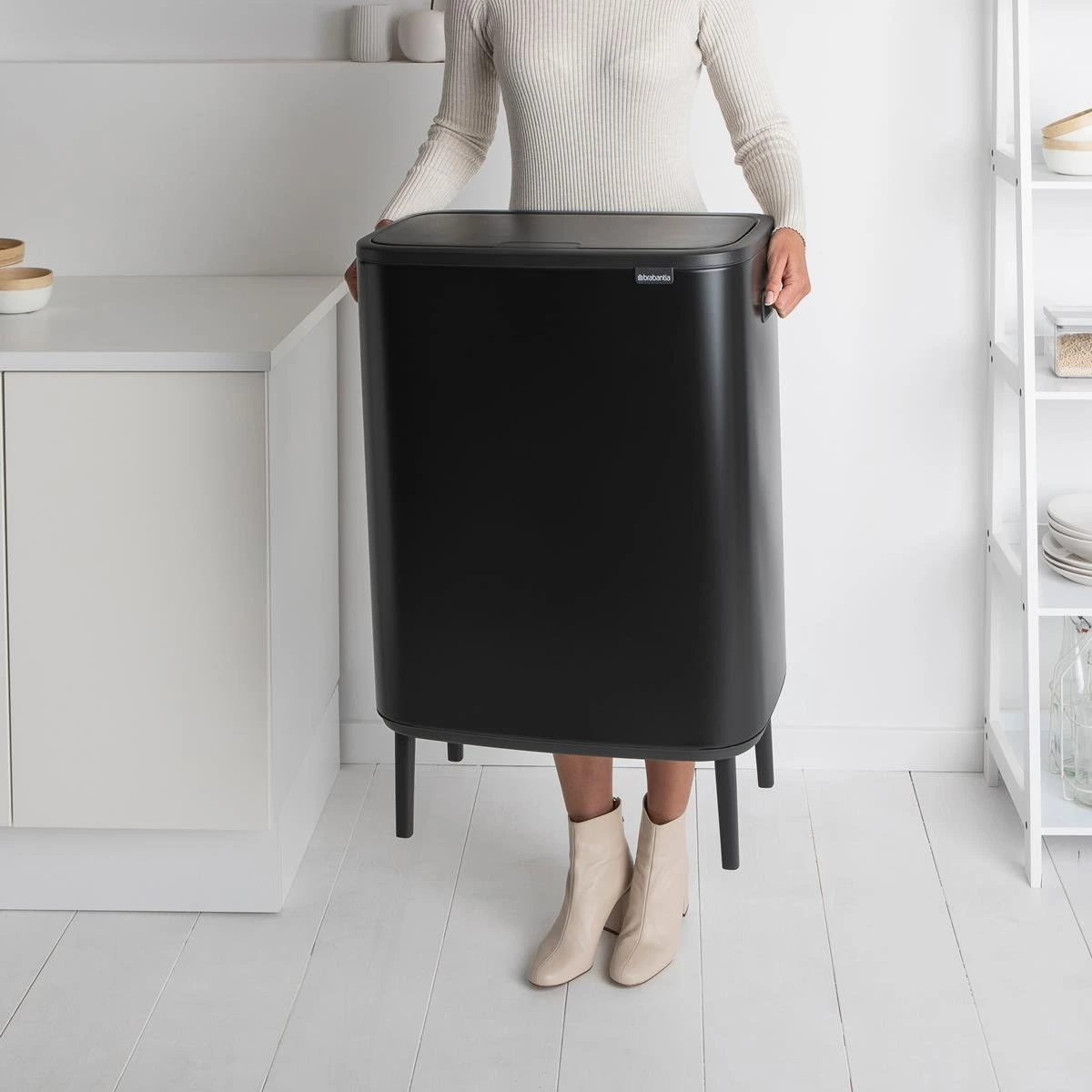 Brabantia Bo Touch Bin Hi Afvalemmer 2 X 30 L - Zwart - Afbeelding 19