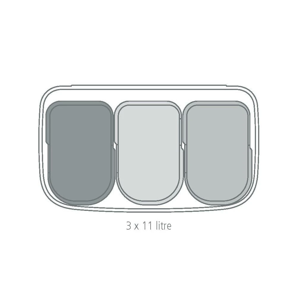 Brabantia Bo Touch Bin Afvalemmer 3 X 11 L - Zwart - Afbeelding 10