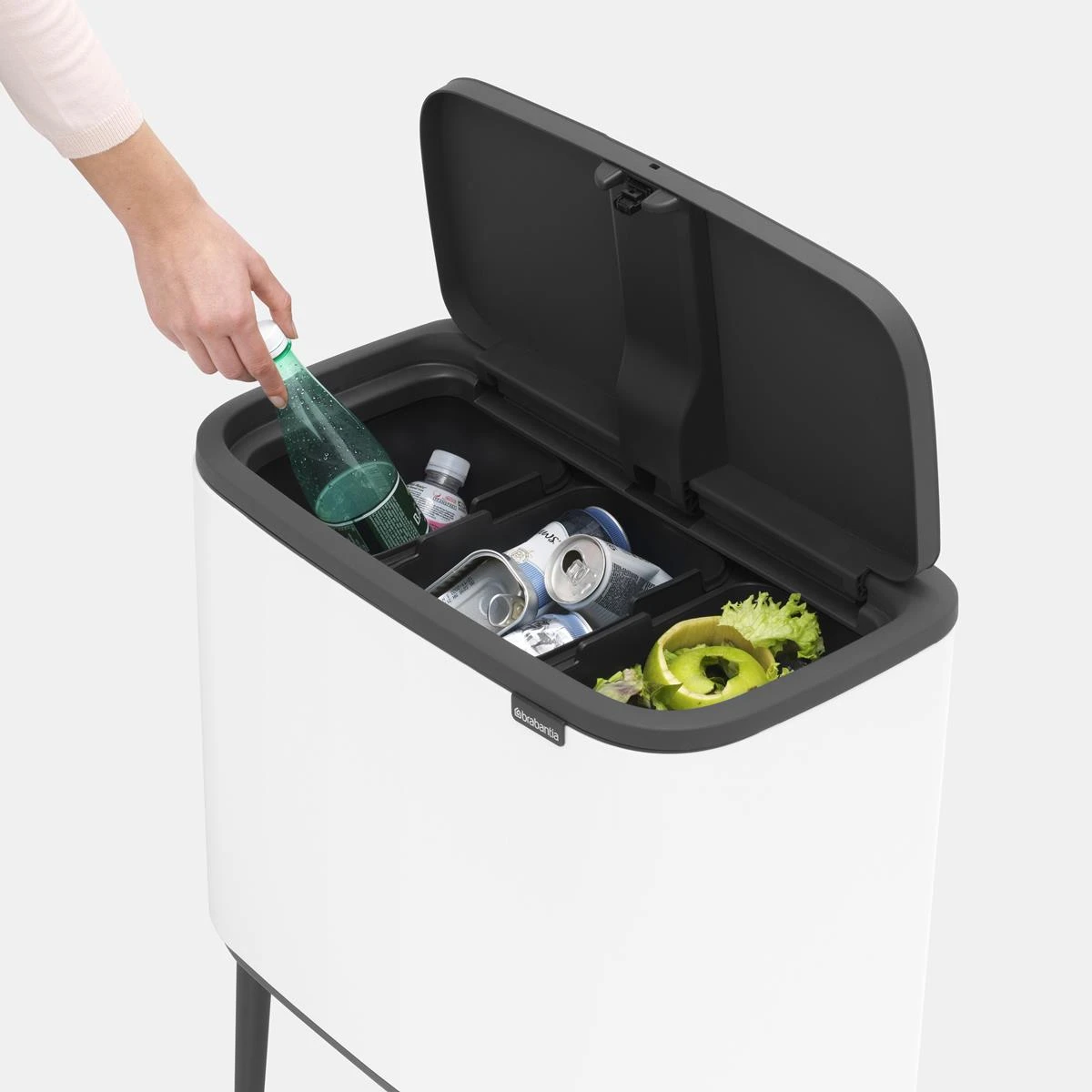 Brabantia Bo Touch Bin Afvalemmer 3 X 11 L - Wit - Afbeelding 12