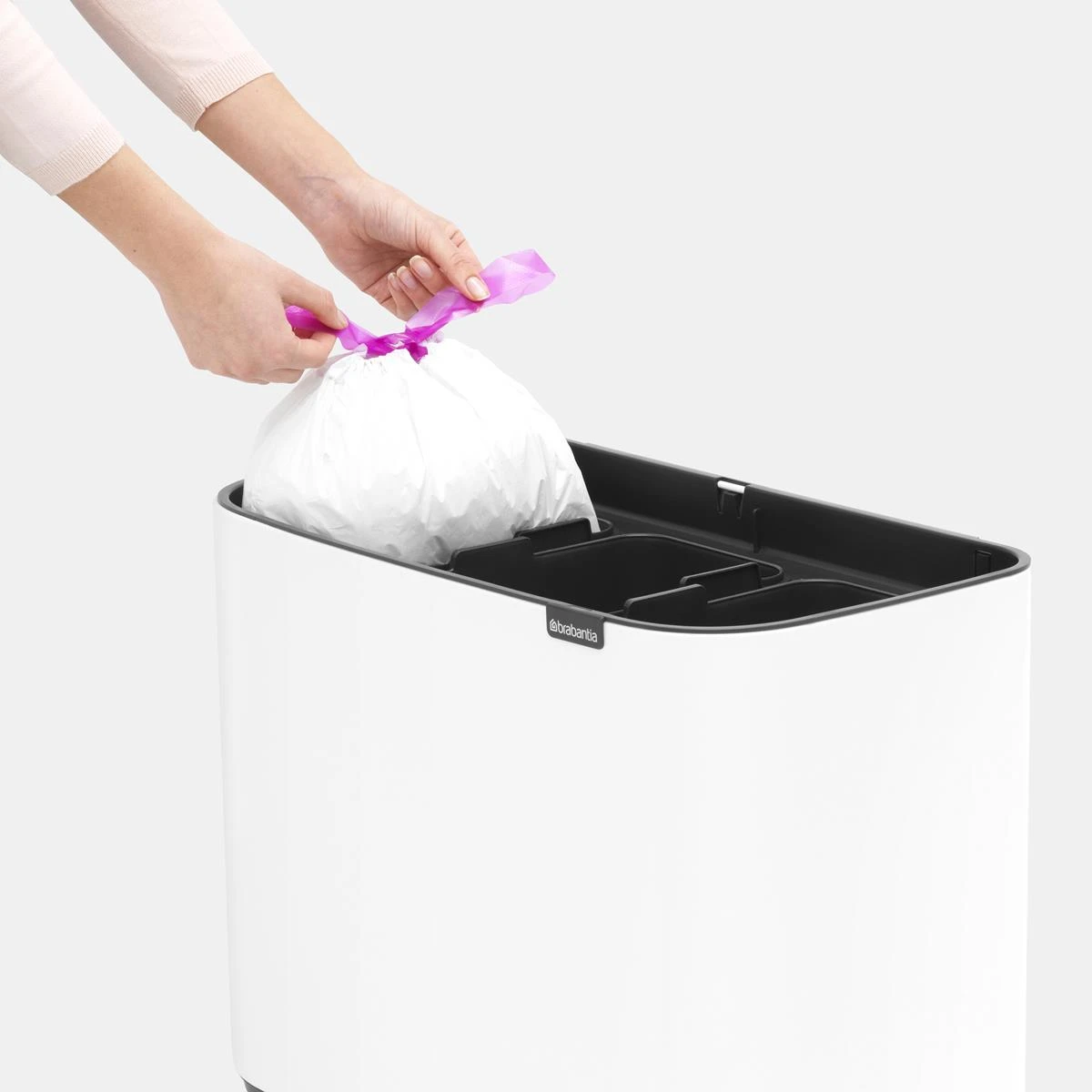 Brabantia Bo Touch Bin Afvalemmer 3 X 11 L - Wit - Afbeelding 13