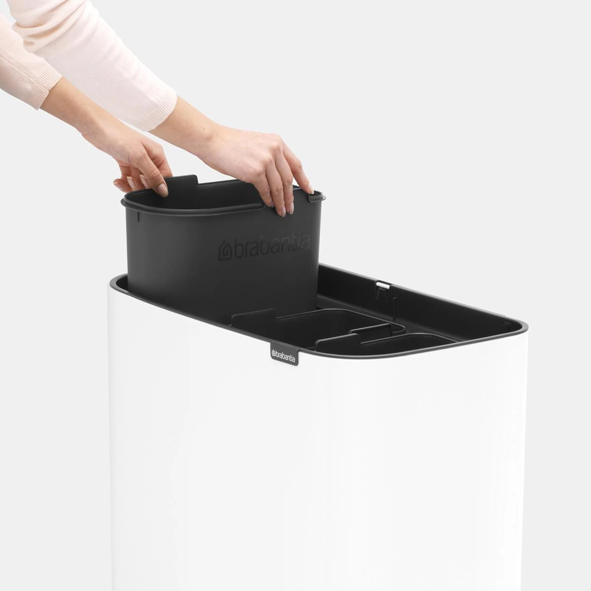 Brabantia Bo Touch Bin Afvalemmer 3 X 11 L - Wit - Afbeelding 14
