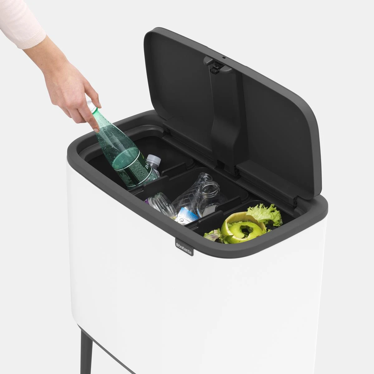 Brabantia Bo Touch Bin Afvalemmer 3 X 11 L - Wit - Afbeelding 15