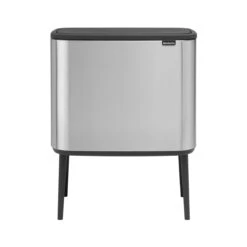 Brabantia Bo Touch Bin Afvalemmer 11 + 23 L - Vingerafdrukvrij - Zilver