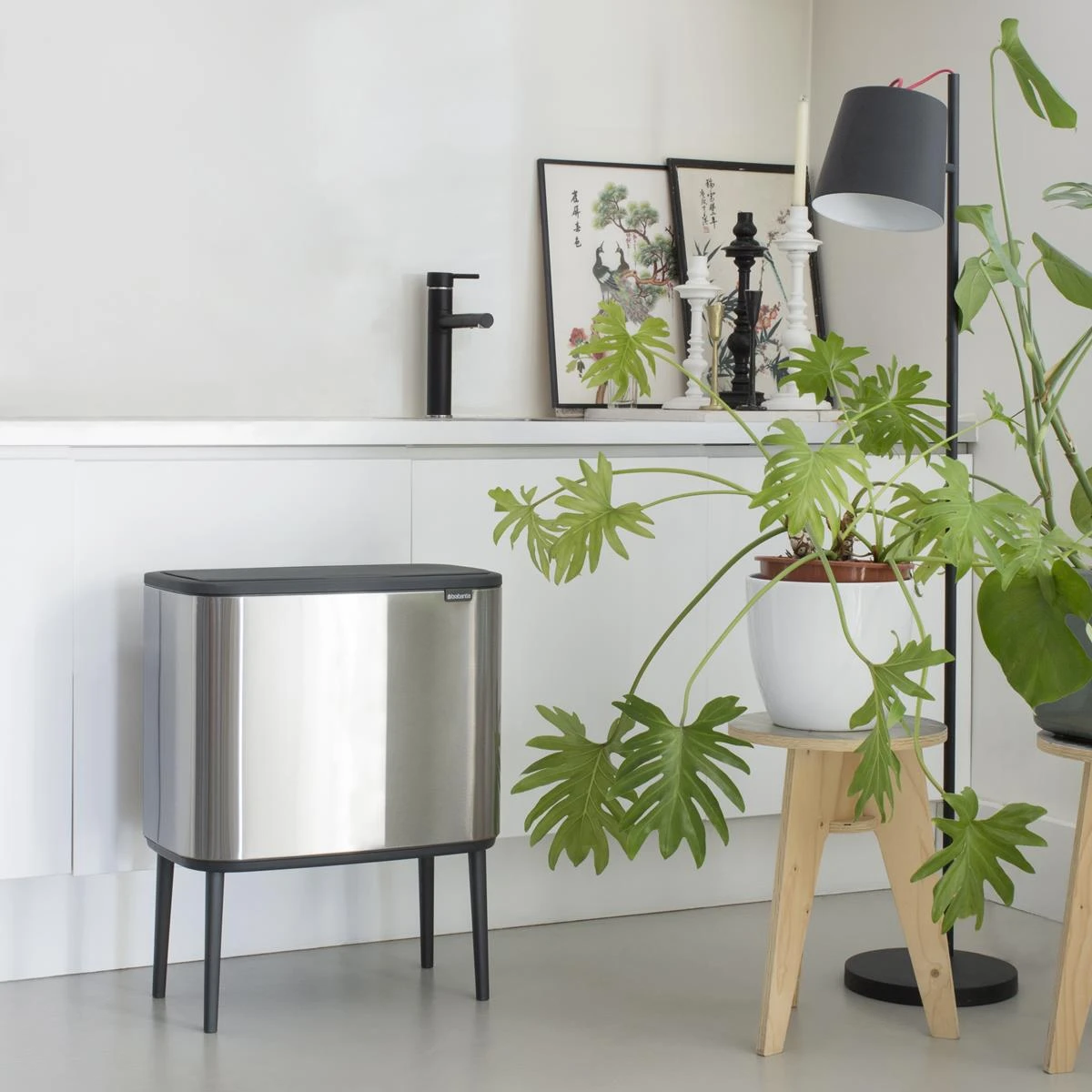 Brabantia Bo Touch Bin Afvalemmer 11 + 23 L - Vingerafdrukvrij - Zilver - Afbeelding 2