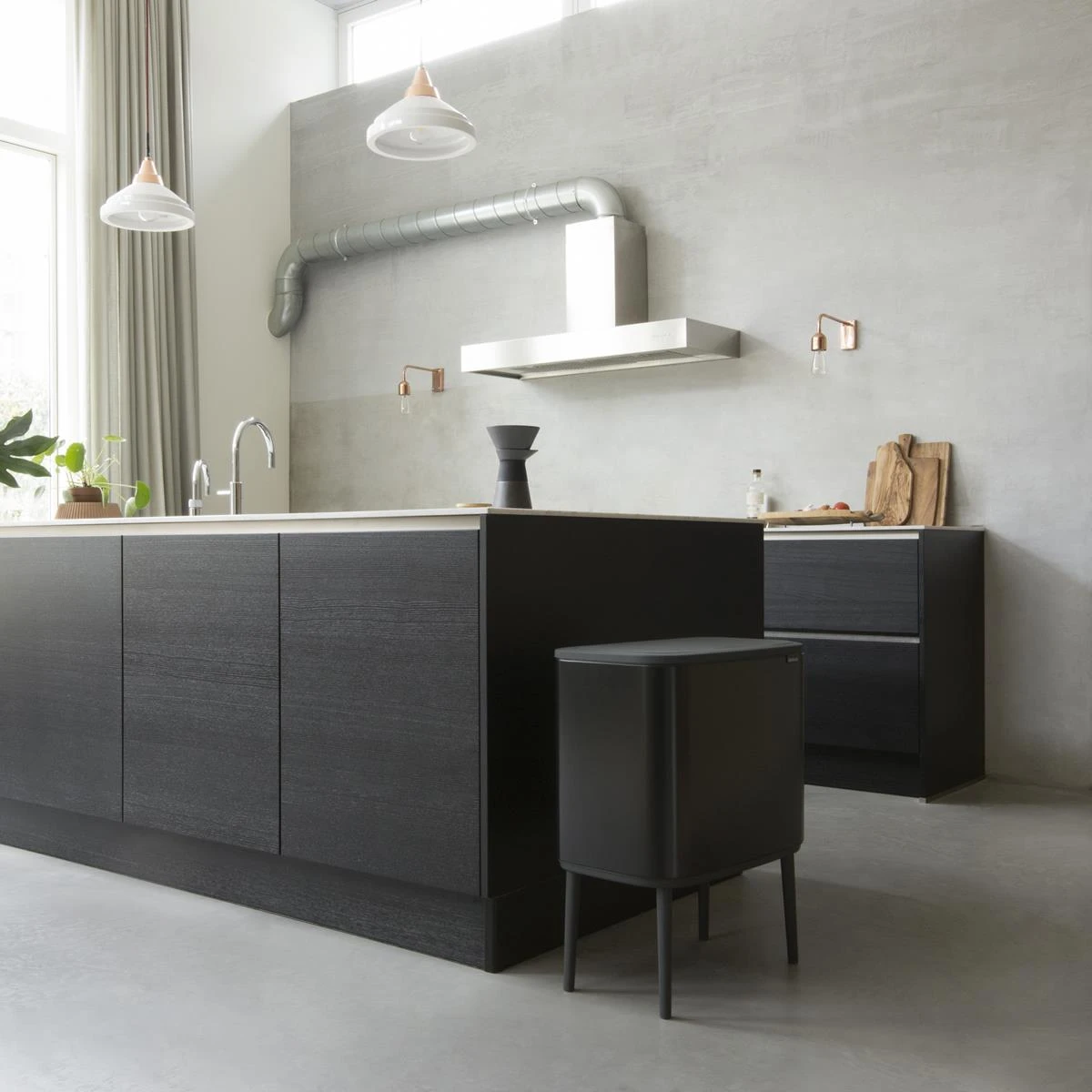 Brabantia Bo Touch Bin Afvalemmer 3 X 11 L - Zwart - Afbeelding 2