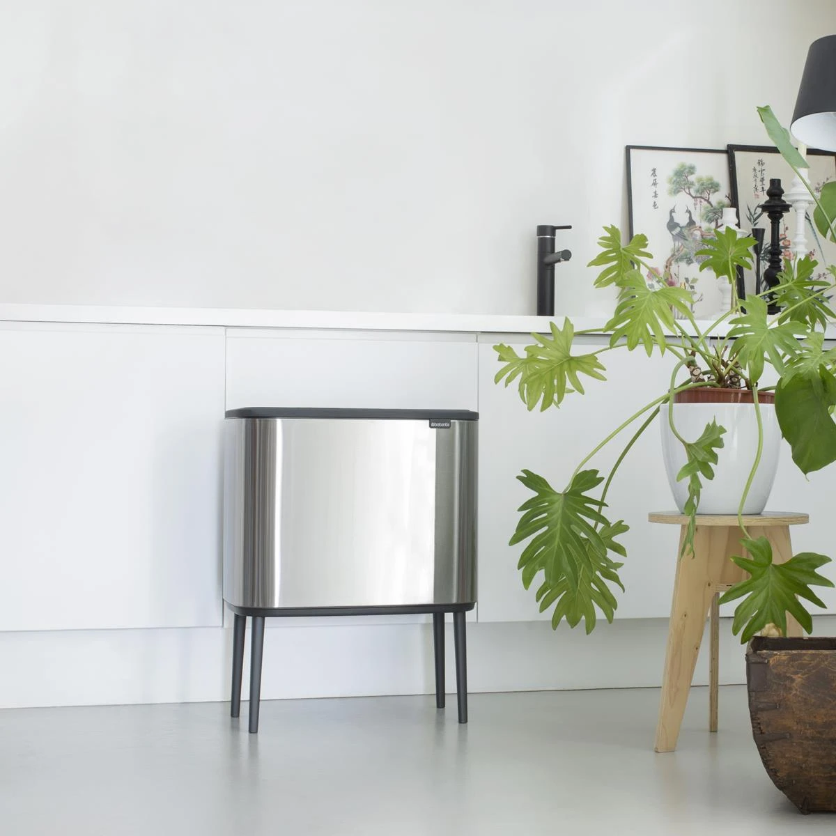 Brabantia Bo Touch Bin Afvalemmer 11 + 23 L - Vingerafdrukvrij - Zilver - Afbeelding 13