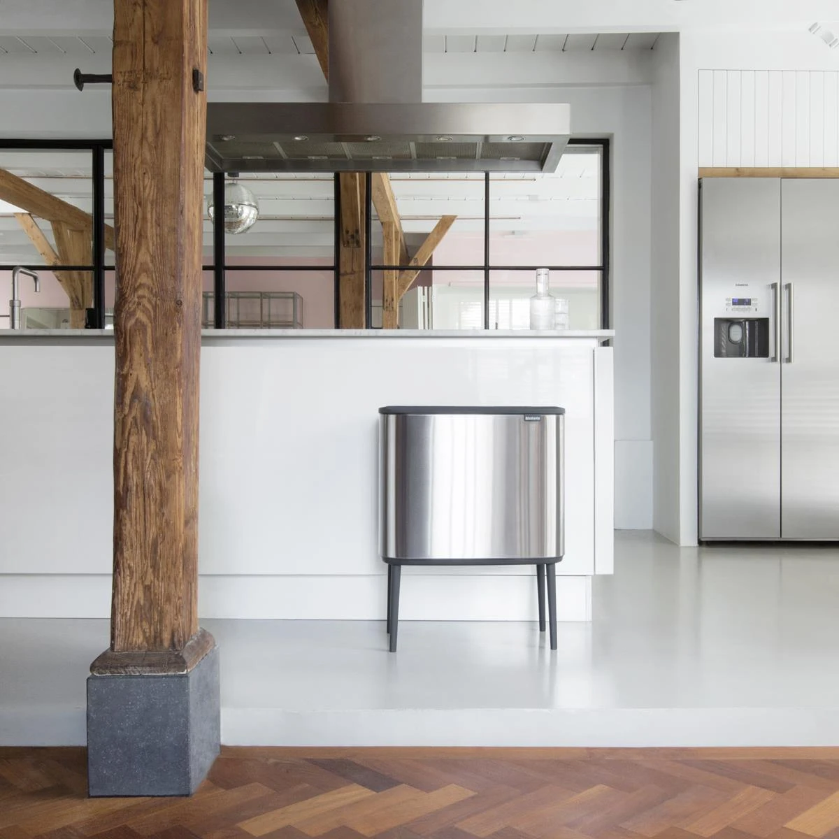 Brabantia Bo Touch Bin Afvalemmer 11 + 23 L - Vingerafdrukvrij - Zilver - Afbeelding 15