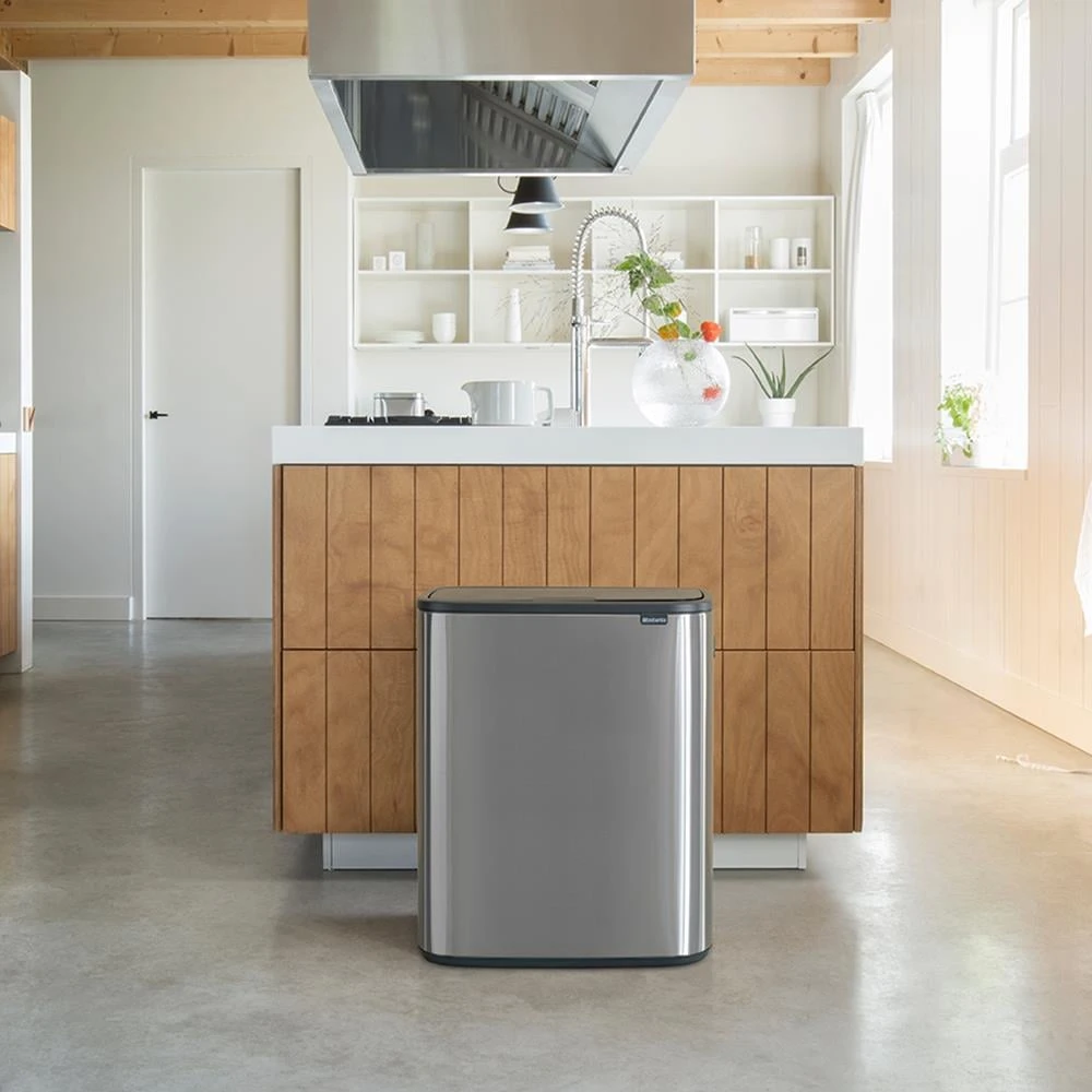 Brabantia Bo Touch Bin 2 X 30 L - Vingerafdrukvrij - Zilver - Afbeelding 2