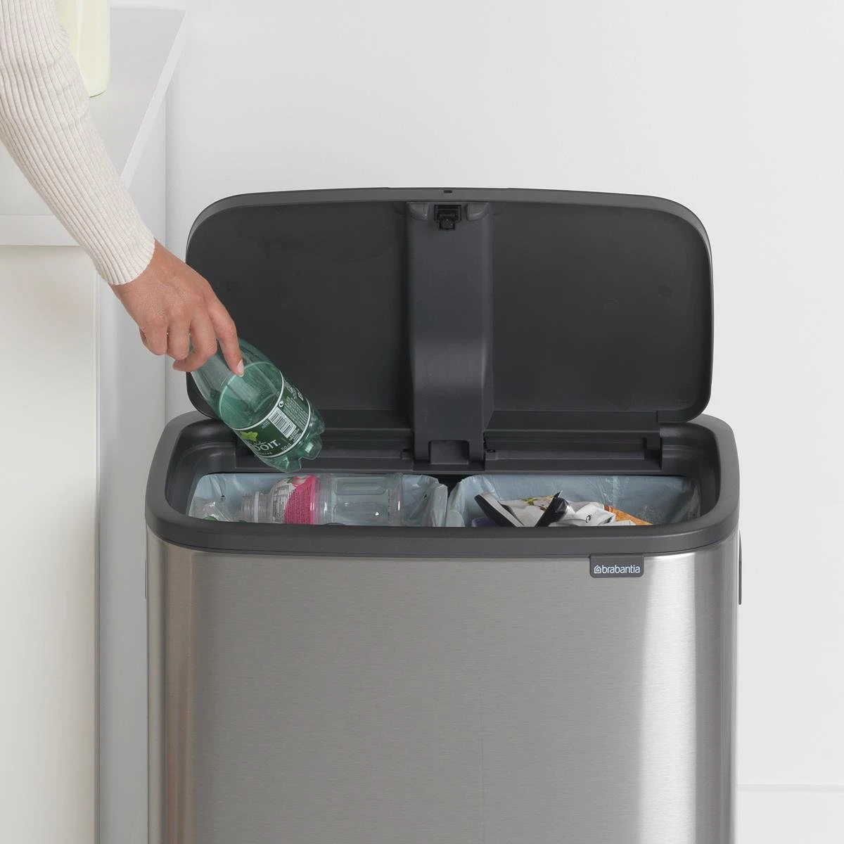 Brabantia Bo Touch Bin 2 X 30 L - Vingerafdrukvrij - Zilver - Afbeelding 15