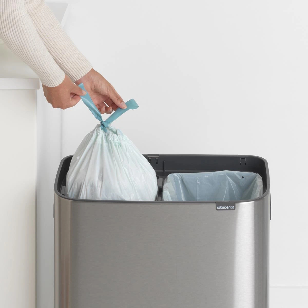 Brabantia Bo Touch Bin 2 X 30 L - Vingerafdrukvrij - Zilver - Afbeelding 19