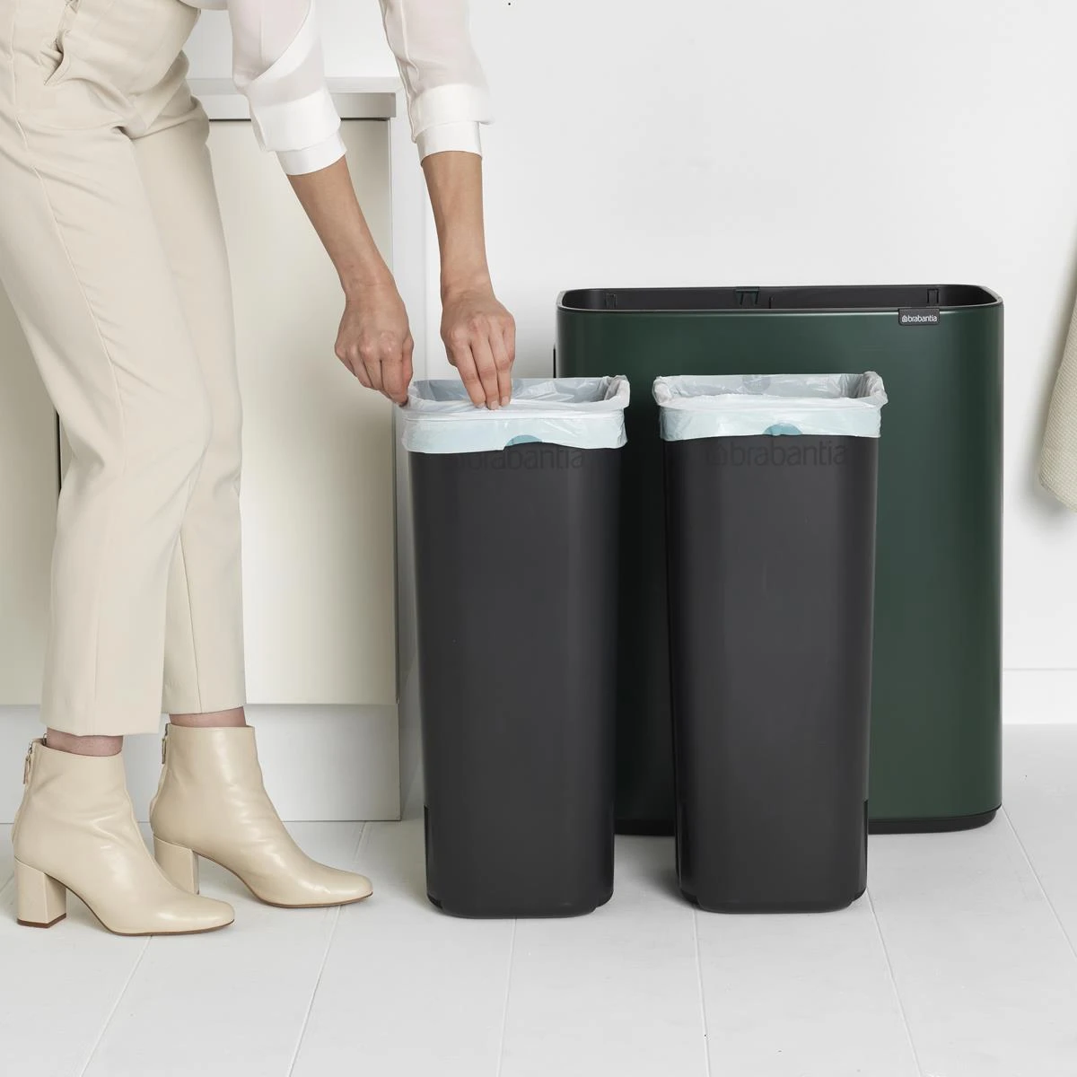 Brabantia Bo Touch Bin 2 X 30 L - Pine Green - Afbeelding 13