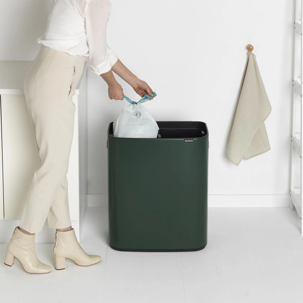 Brabantia Bo Touch Bin 2 X 30 L - Pine Green - Afbeelding 14