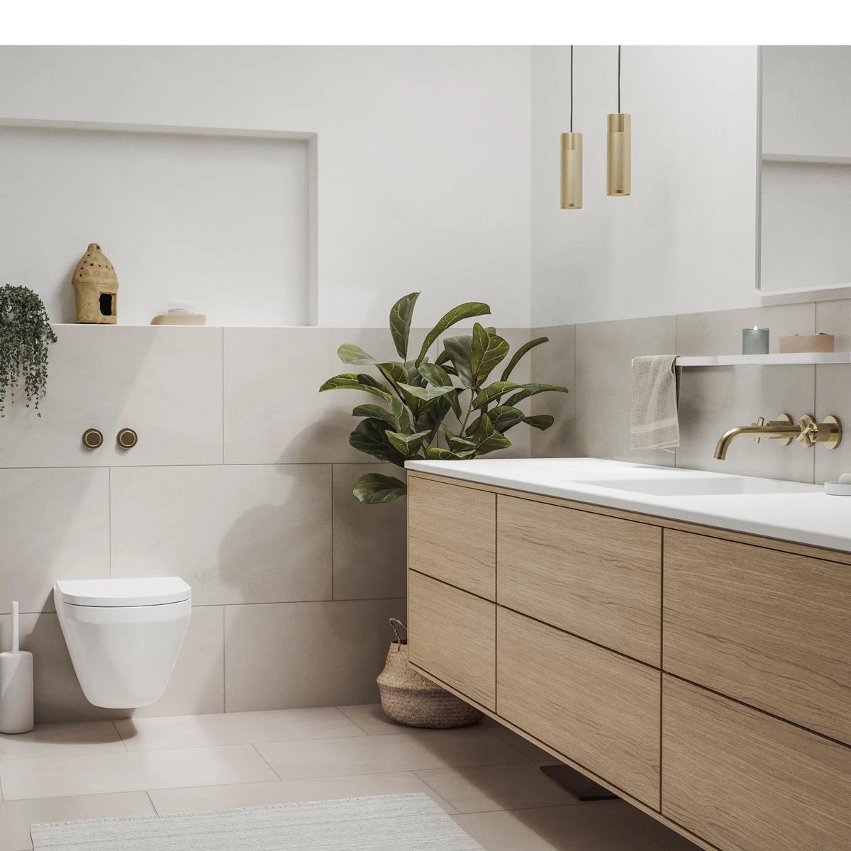 Zone Denmark Rim Toiletrolhouder - Wit - Afbeelding 3