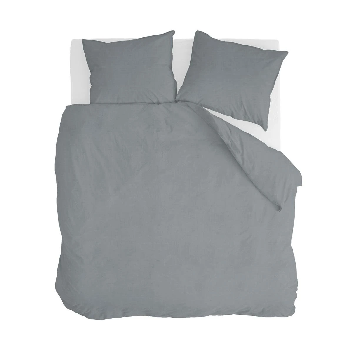 Walra Vintage Cotton Dekbedovertrek 240 X 220/240 Cm - Elephant Grey