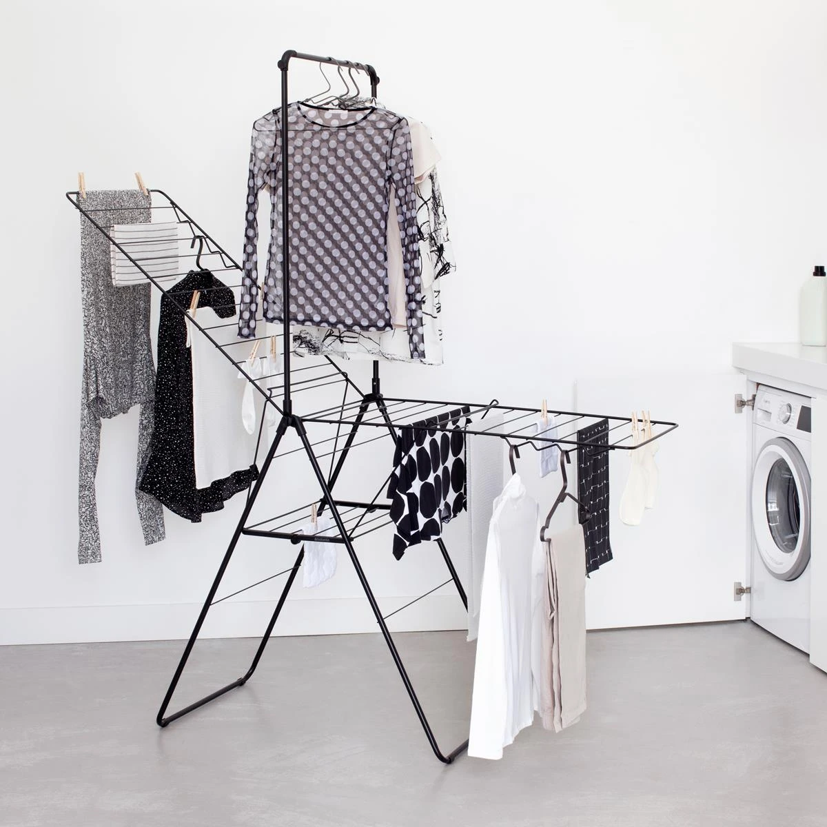 Brabantia HangOn Droogrek 25 Meter - Matt Black - Afbeelding 2