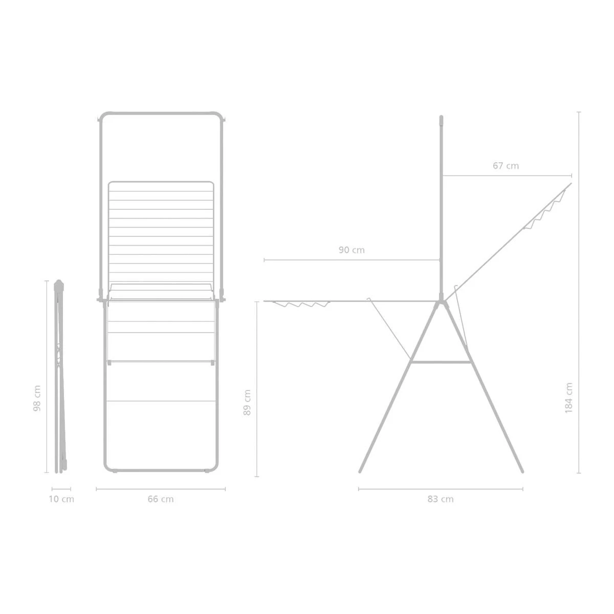 Brabantia HangOn Droogrek 25 Meter - Matt Black - Afbeelding 16