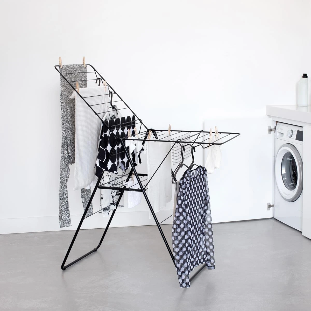 Brabantia HangOn Droogrek 20 Meter - Matt Black - Afbeelding 6