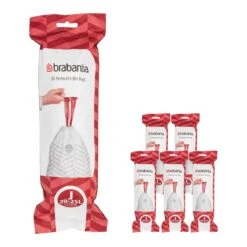 Brabantia Type J PerfectFit Jaarverpakking Afvalzak 20-25 Liter - 120 Stuks