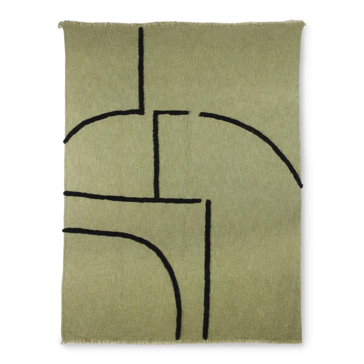 HKliving Plaid 130 X 170 Cm - Pistachio - Afbeelding 3