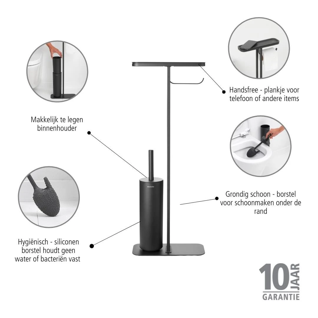 Brabantia MindSet Toiletbutler - Mineral Infinite Grey - Afbeelding 13
