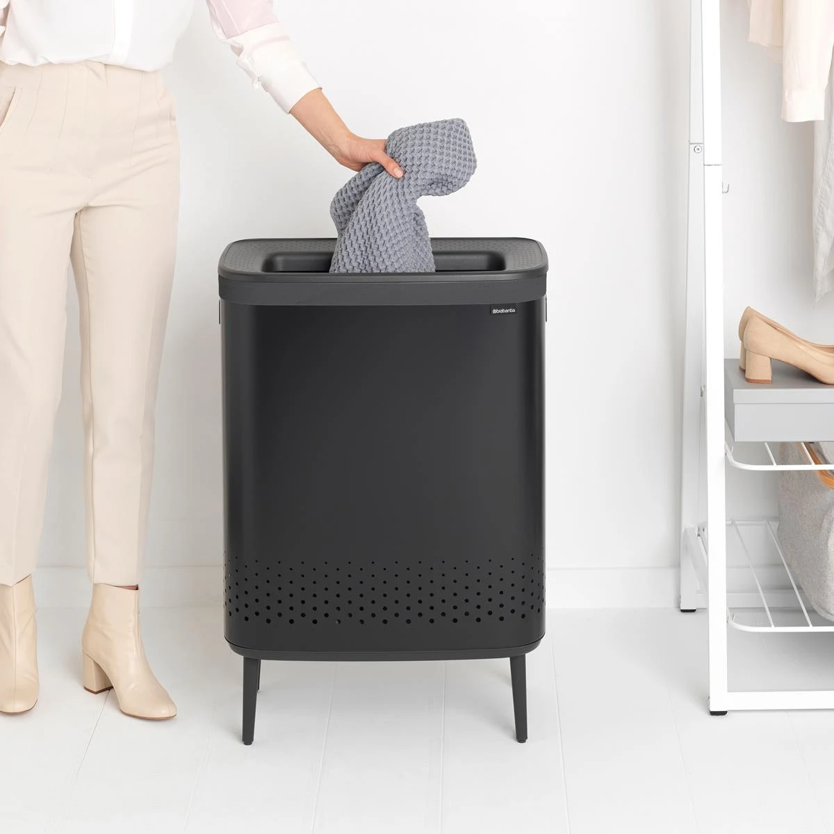 Brabantia Bo Hi Wasbox 2 X 45 L - Matt Black - Afbeelding 13