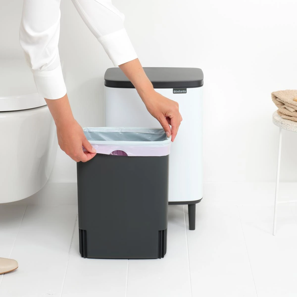 Brabantia Bo Hi Afvalemmer 12 L - White - Afbeelding 2