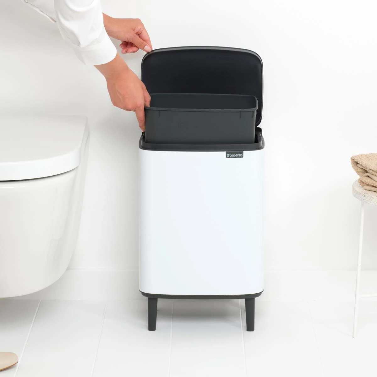Brabantia Bo Hi Afvalemmer 12 L - White - Afbeelding 6