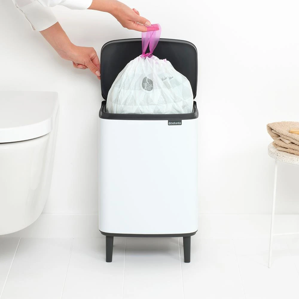 Brabantia Bo Hi Afvalemmer 12 L - White - Afbeelding 7