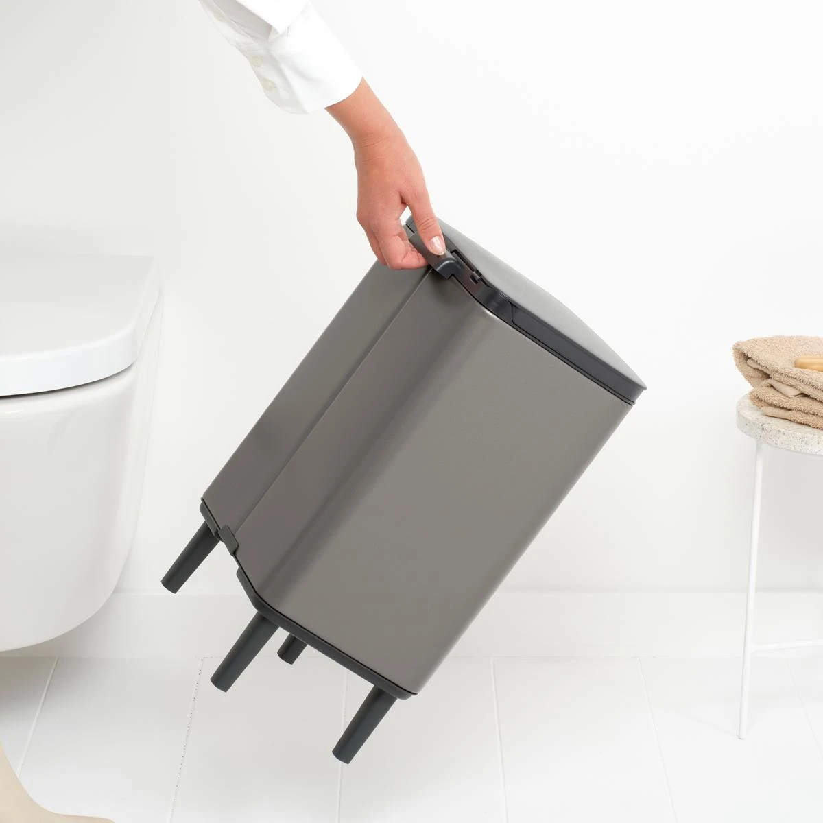 Brabantia Bo Hi Afvalemmer 12 L - Platinum - Afbeelding 8
