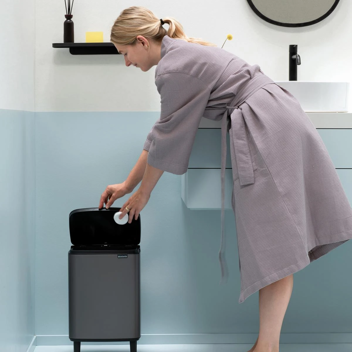 Brabantia Bo Hi Afvalemmer 12 L - Platinum - Afbeelding 9