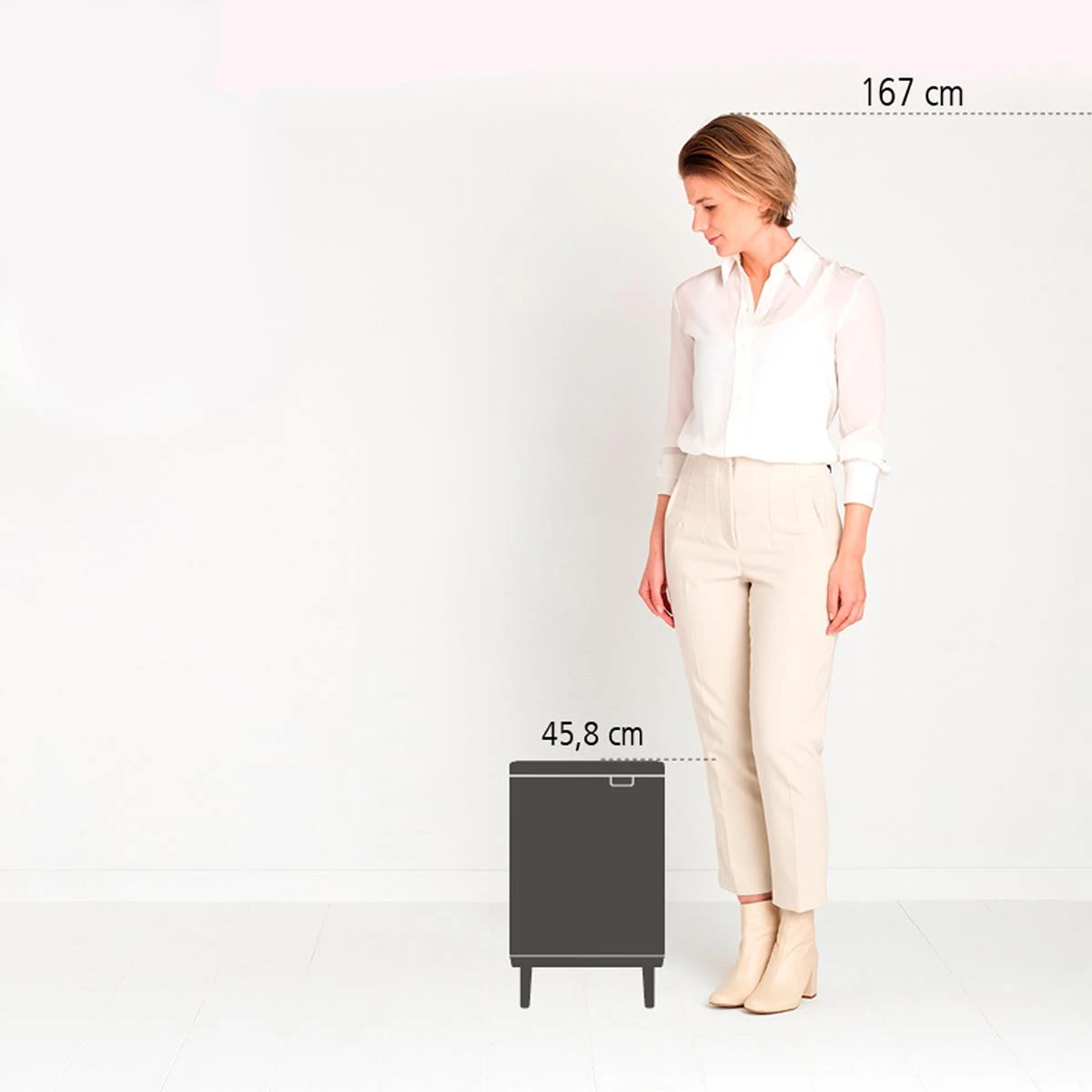 Brabantia Bo Hi Afvalemmer 12 L - Platinum - Afbeelding 11