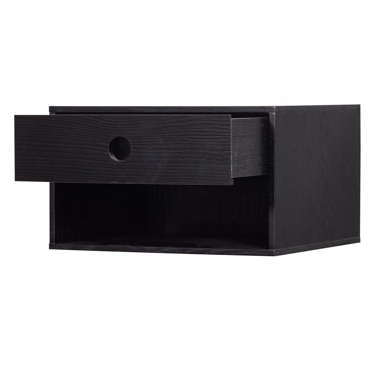 WOOOD Nancy Hangend Nachtkastje - MDF - Zwart - 20x34x30 - Afbeelding 4