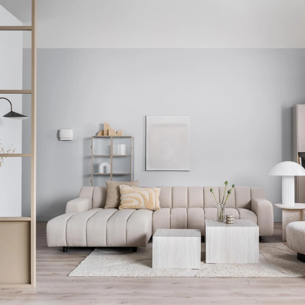 By FonQ Cloud Chaise Longue Bank Links - Beige - Afbeelding 2