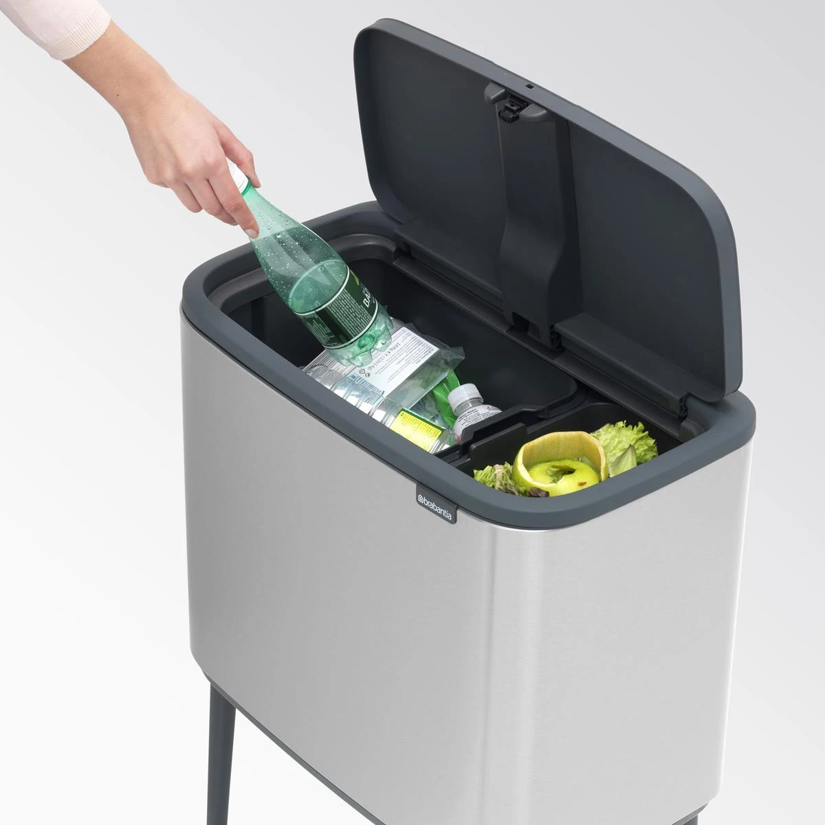 Brabantia Bo Touch Bin Afvalemmer 11 + 23 L - Vingerafdrukvrij - Zilver - Afbeelding 11