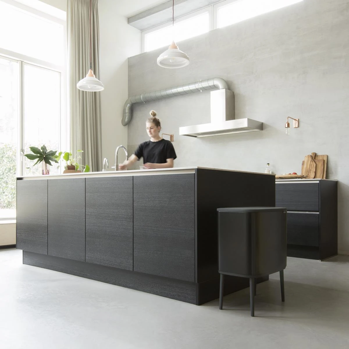 Brabantia Bo Touch Bin Afvalemmer 3 X 11 L - Zwart - Afbeelding 14