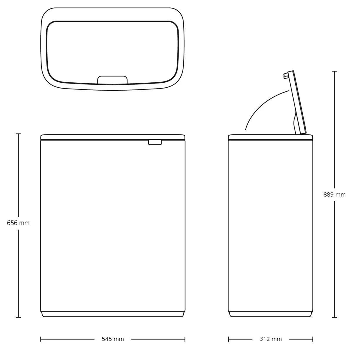 Brabantia Bo Touch Bin 2 X 30 L - Pine Green - Afbeelding 5