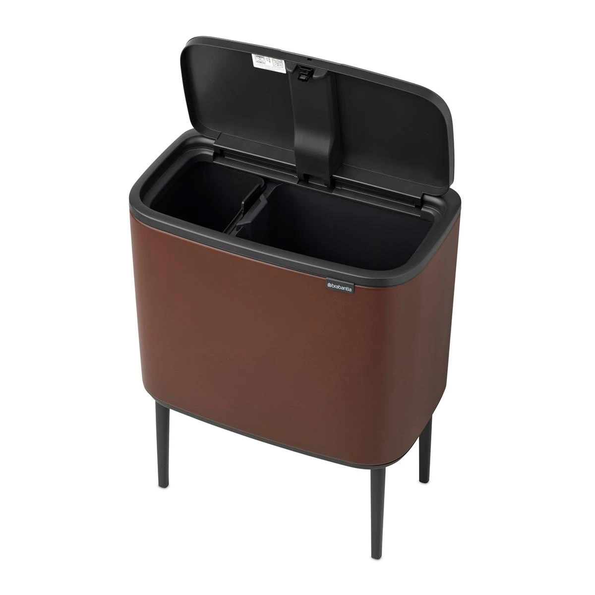 Brabantia Bo Touch Bin Afvalemmer 11 + 23 L - Mineral Cosy Brown - Afbeelding 8