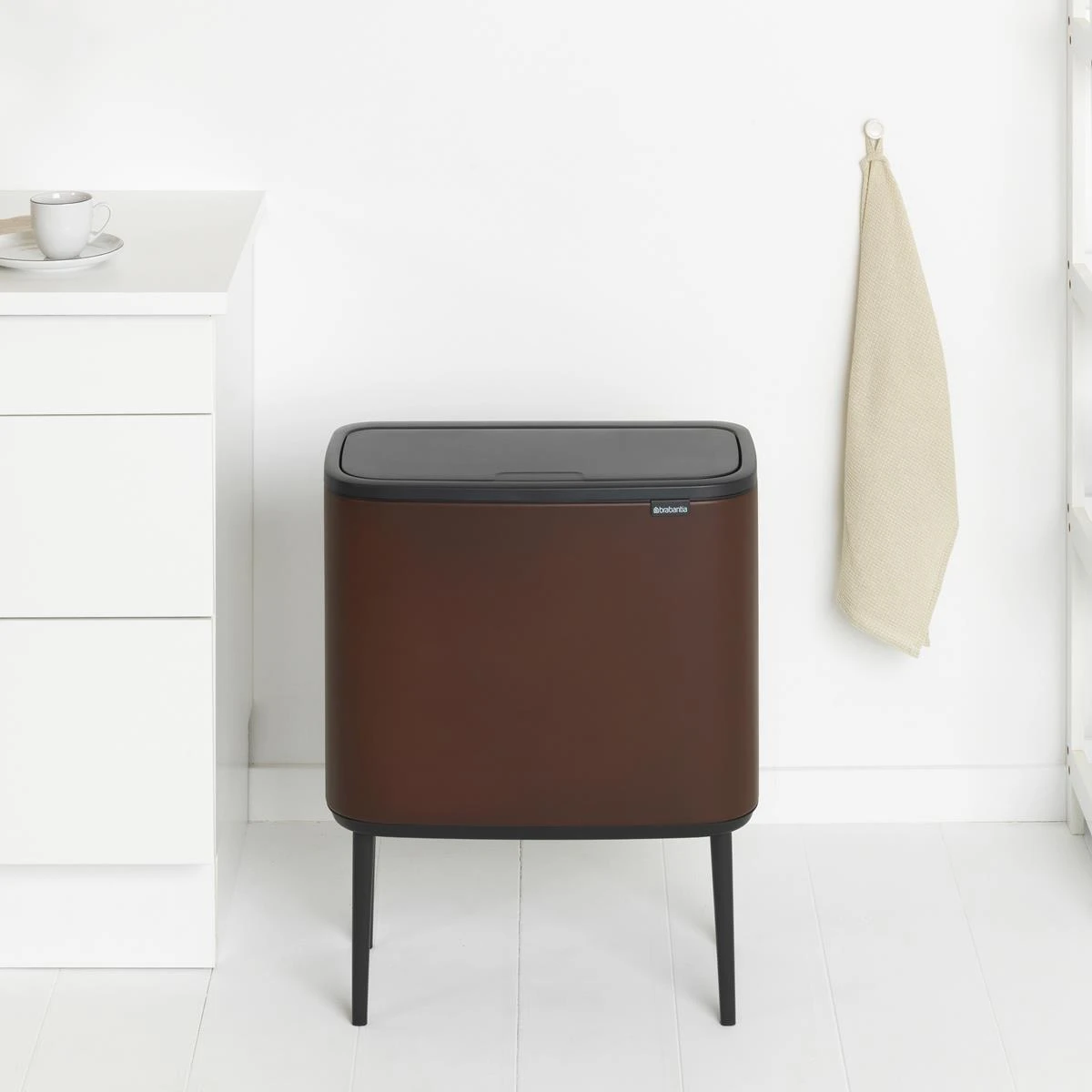 Brabantia Bo Touch Bin Afvalemmer 11 + 23 L - Mineral Cosy Brown - Afbeelding 10