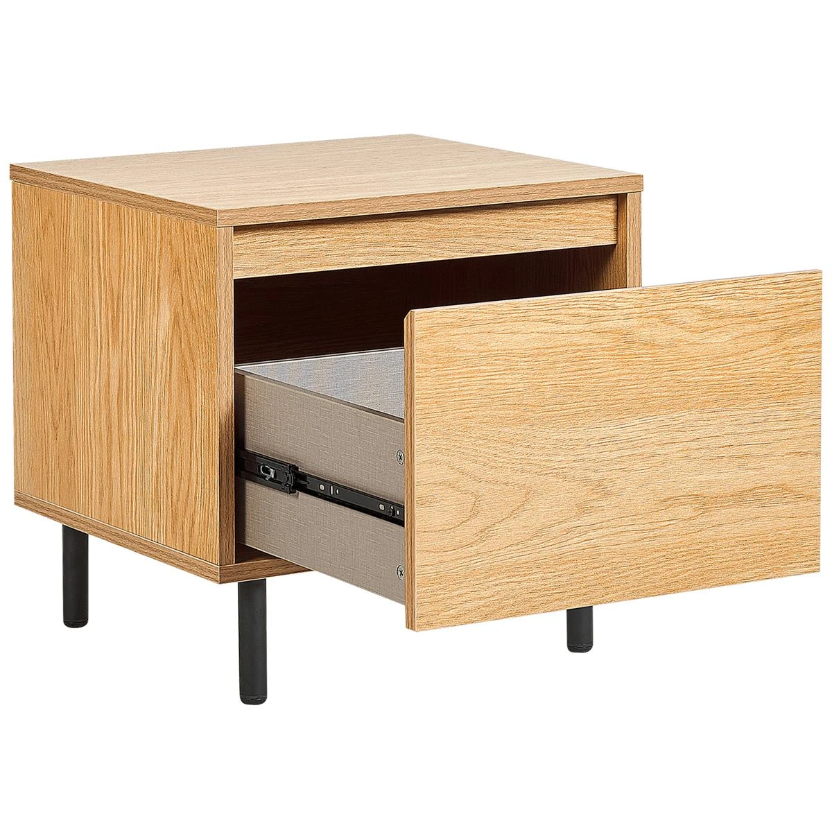 Beliani - NIKEA - Nachtkastje - Lichthout - MDF - Afbeelding 4