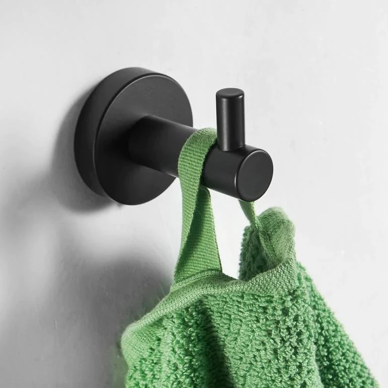 QUVIO Handdoekhouder Staal Haakje - Zwart - Afbeelding 6