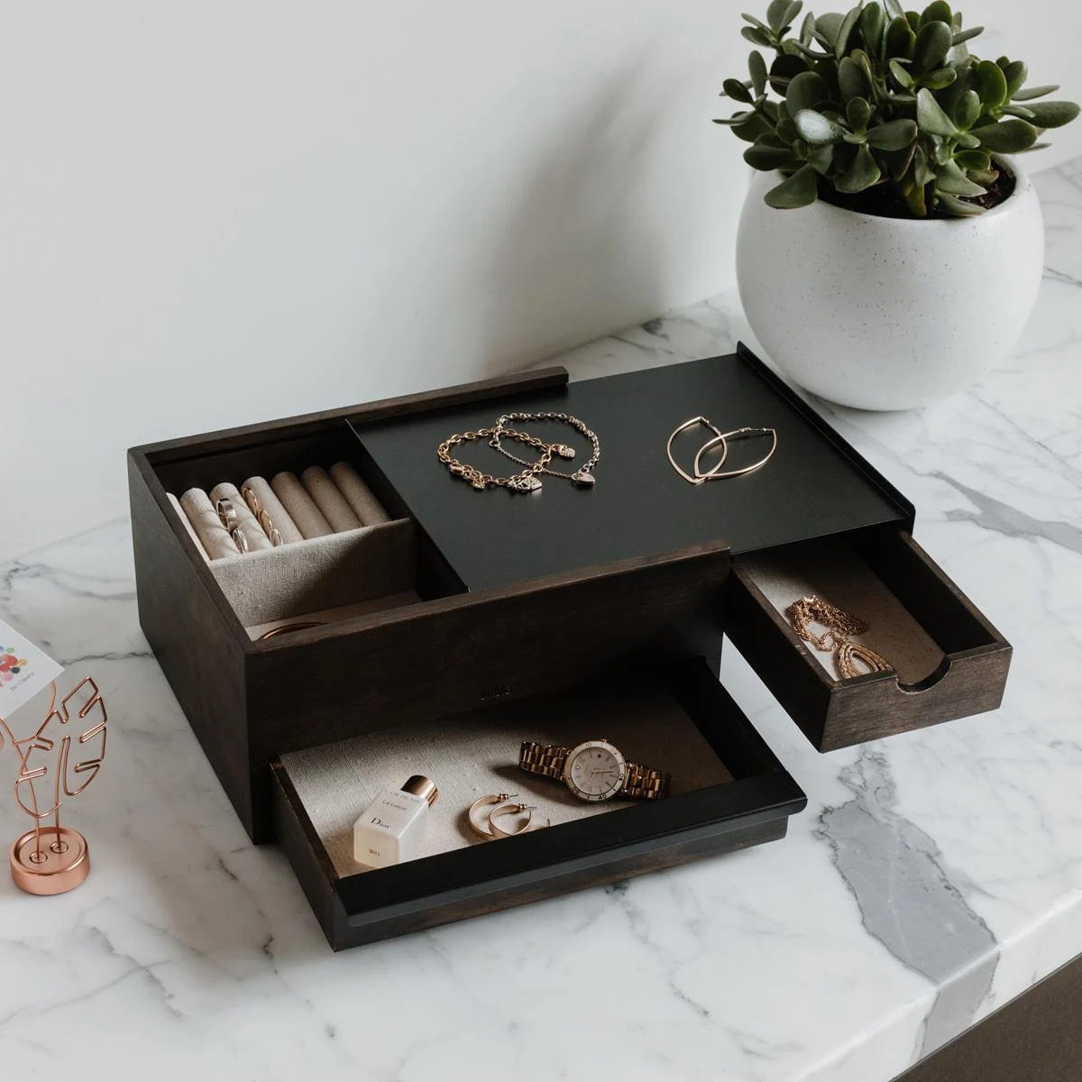 Umbra Stowit Sieradendoos - Walnut - Afbeelding 2