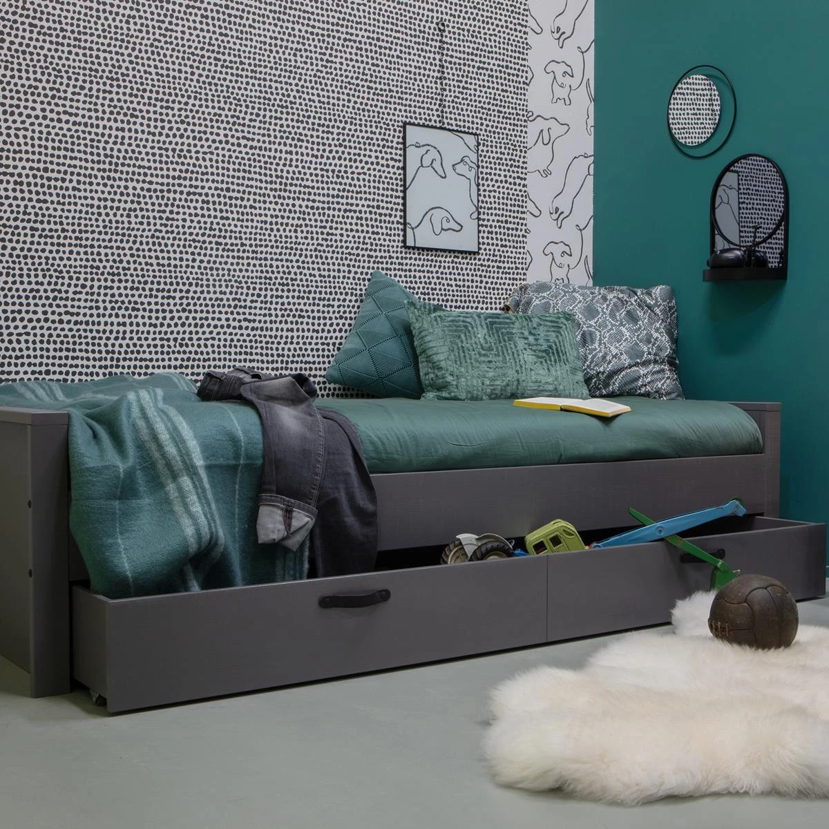 Woood Morris Eenpersoonsbed 90 X 200 Cm - Afbeelding 2