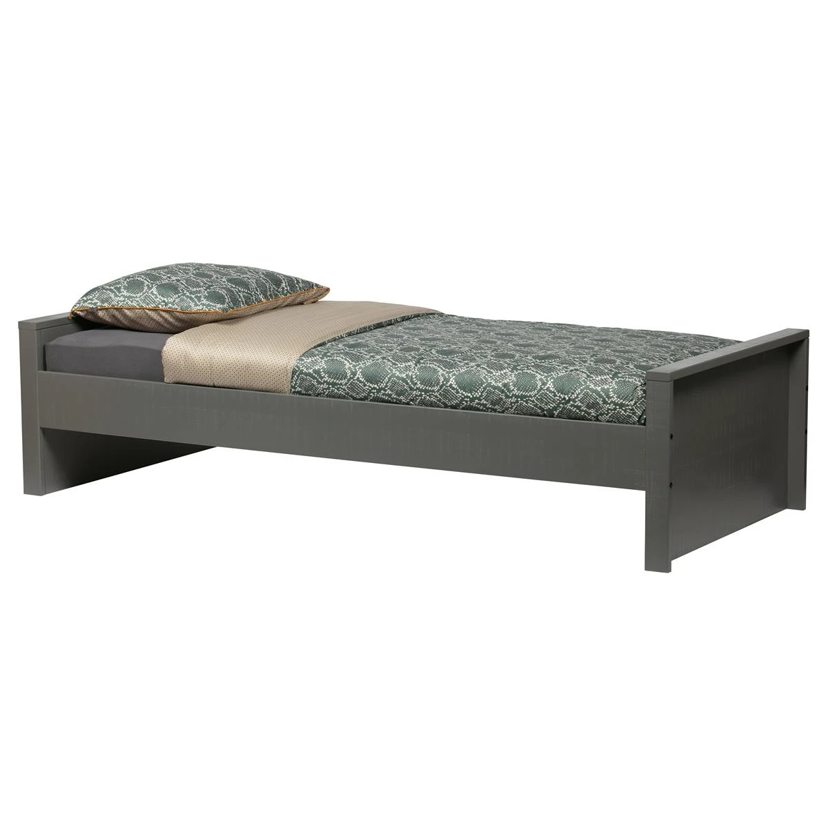 WOOOD Morris Bed Incl. Bedlade|lattenrol - Grenen - Leem - Afbeelding 4