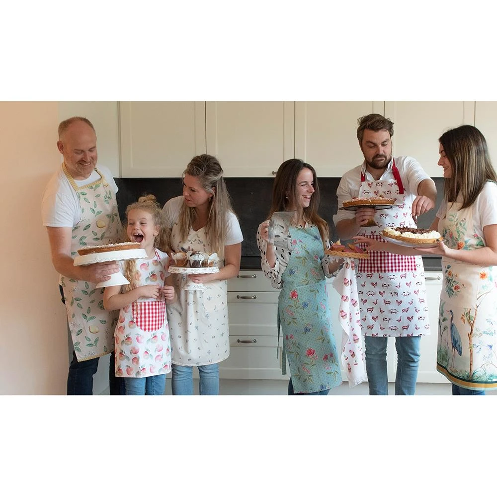 Clayre & Eef Gastendoekje 40x66 Cm Wit Roze Katoen Rechthoek Cupcake - Afbeelding 3