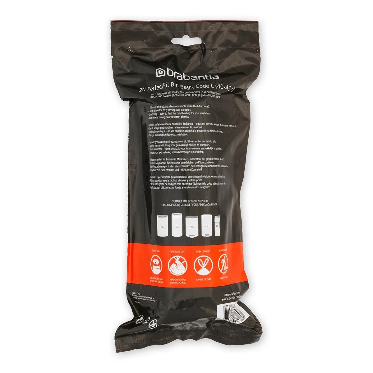 Brabantia Type L PerfectFit Jaarverpakking Afvalzak 40-45 Liter - 120 Stuks - Afbeelding 9