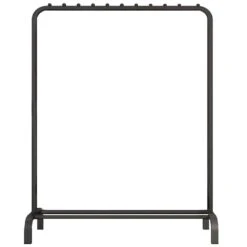 QUVIO Kledingrek Met Schoenen Opbergruimte Zwart